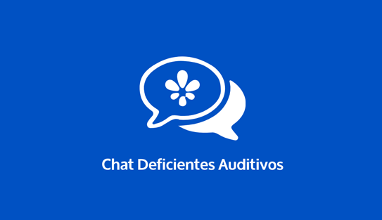 Símbolo de chat para deficientes auditivos.