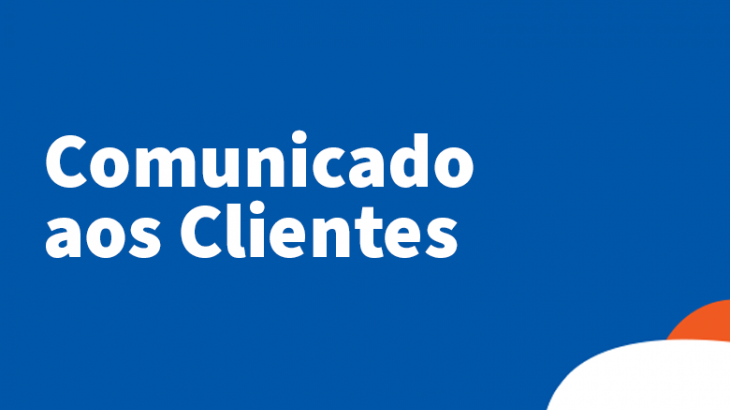 comunicado aos cliente